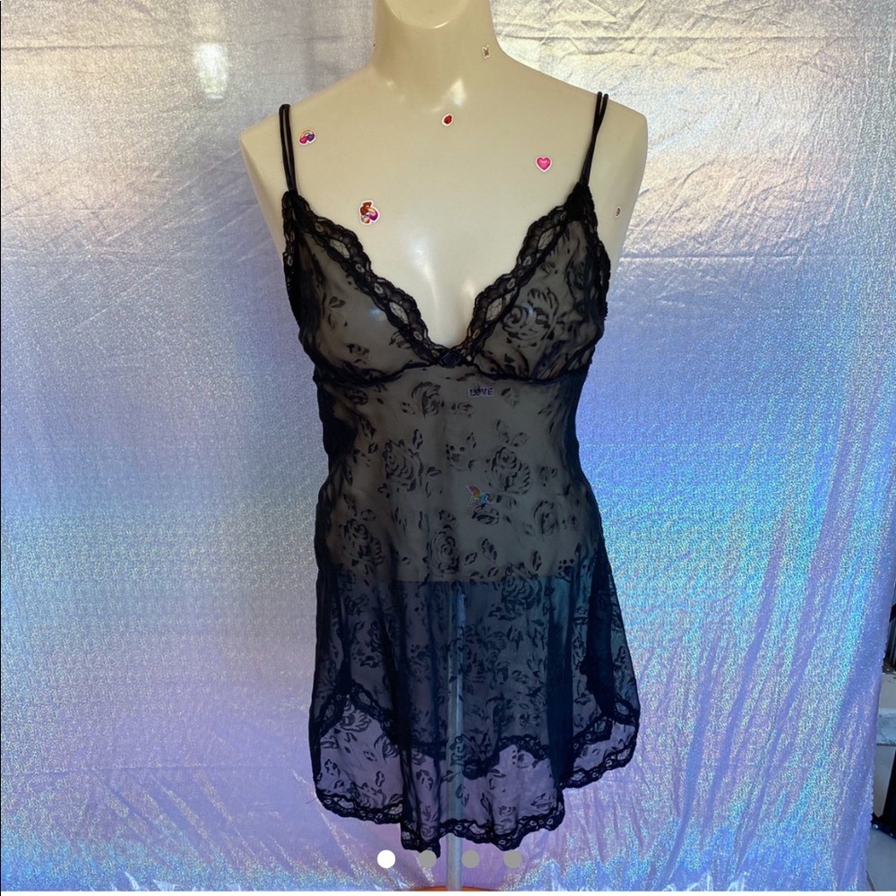 Vintage 90’s Floral Velvet Slip Dress